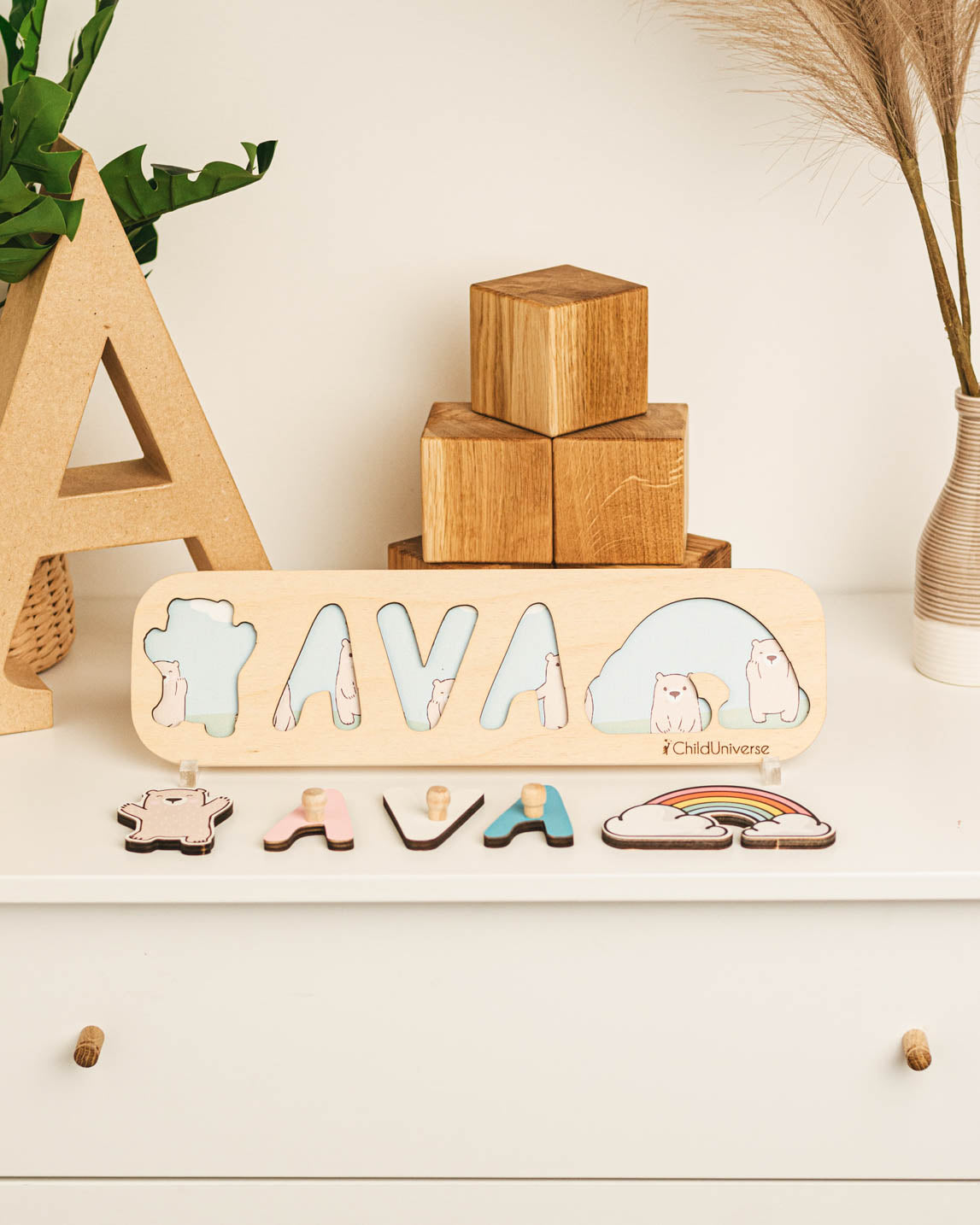 boys puzzle with pegs 