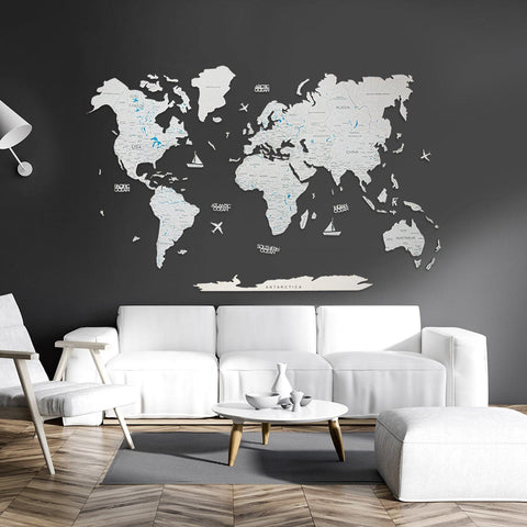 Wooden World Map Black by EnjoyTheWood