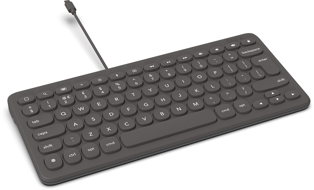 ZAGG Keyboard Lightning universal 103211040 for iPad Wired,Charcoal, CH