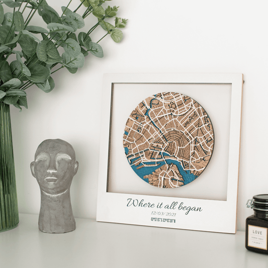 acrylic-based city maps