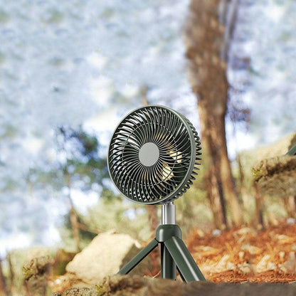 Outdoor-Ventilator mit LED-Lampe – 4000mAh, Bis 7,3h & Ausziehbar