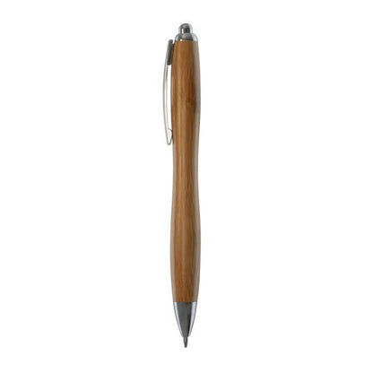Body Shape Bambus Kugelschreiber – verchromter Clip, Parker-Mine, 14 cm