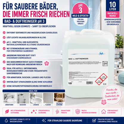 Bad og Duftrenser, pH-værdi 2, 10 Liter