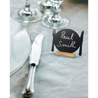 Securit® Tischkreidetafel „Teller mit Besteck“ Aufsteller 25×24 cm