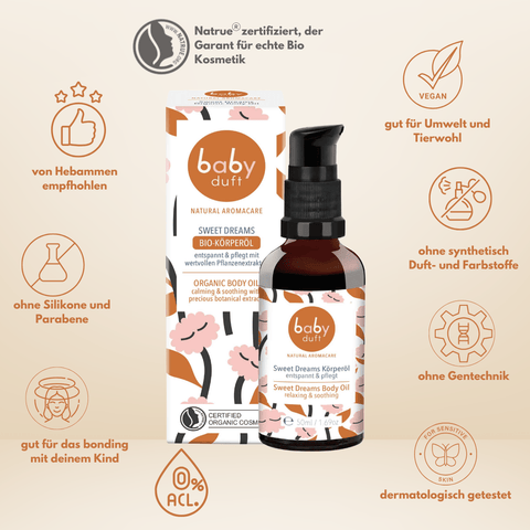 Bio Körperöl SWEET DREAMS pflegend und entspannend