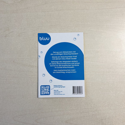 bluu Wasgids – Magneet met wassymbolen