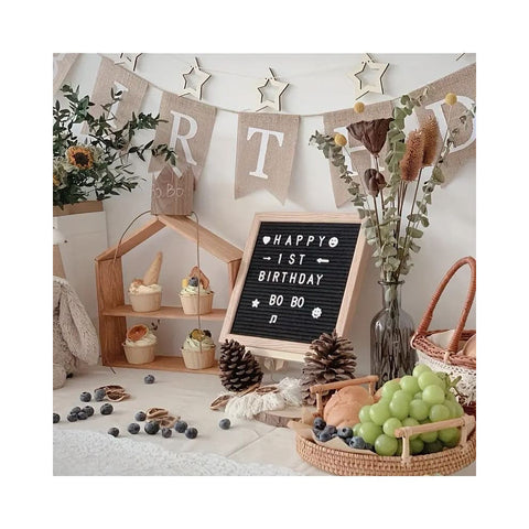 Buchstabentafel, Letterboard Holz Staffelei, 25x30cm
