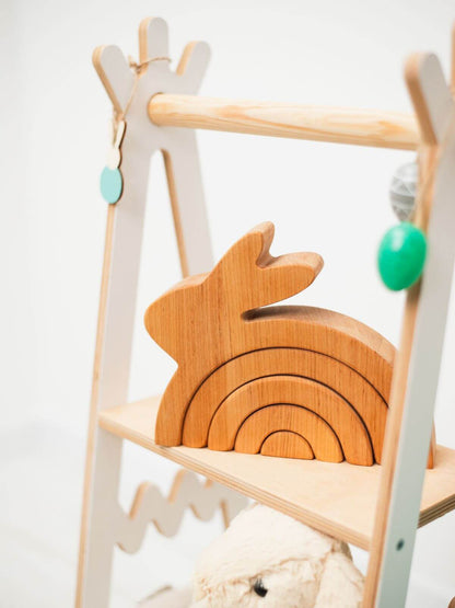 stacker wooden bunny 