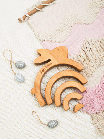 wooden bunny toy