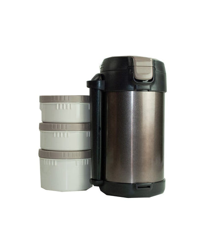 Thermo Lunchbox Edelstahl – 3 Boxen, 12h Warm & Bestecketui