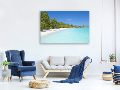 Leinwandbild Strand Spaziergang