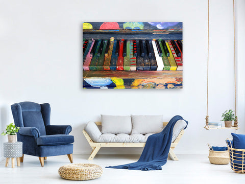 Leinwandbild Buntes Klavier