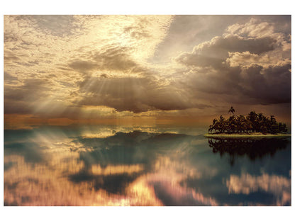 Leinwandbild Lichtspektakel am Meer