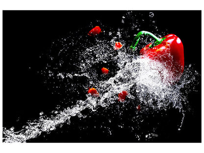Leinwandbild Paprika Splash XL
