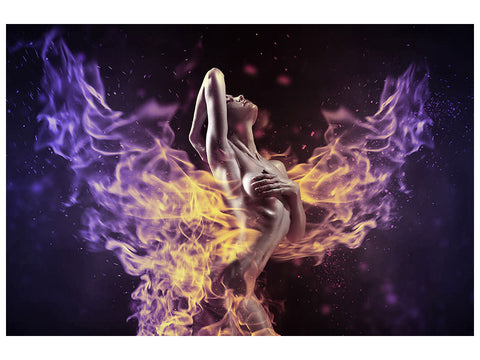 Leinwandbild Spiel mit dem Feuer