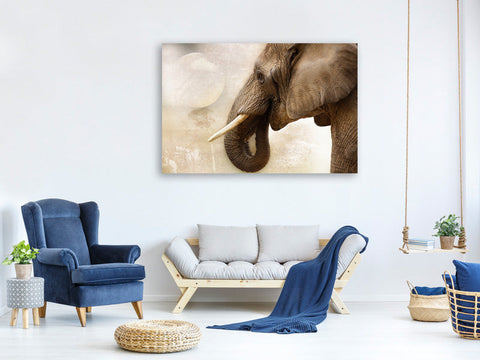 Leinwandbild Portrait eines Elefant