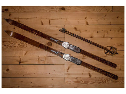 Leinwandbild Retro Ski