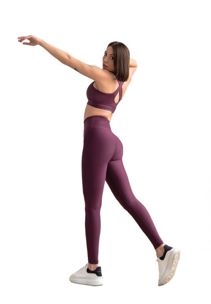 255 High Waist Leggings in Dunkelviolett