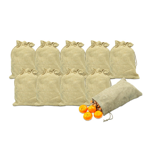 Chlaus-Säcke aus Jute 10er Set– 20 x 15 cm, für Samichlaus, Advent & Weihnachten