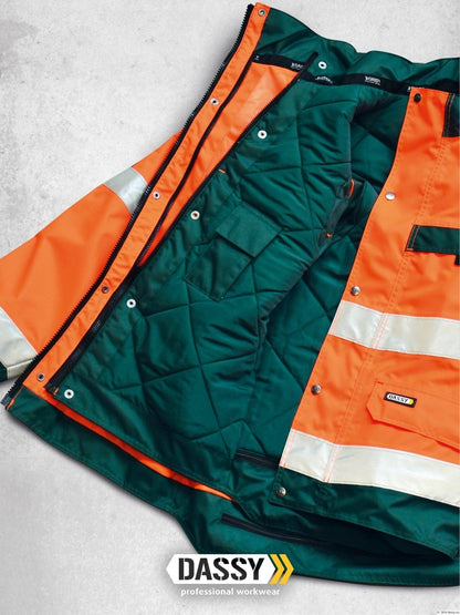 Dassy Warnschutz Jacke Regen-Parka aus atmungsaktivem Gewebe - Atlantis