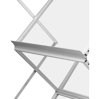 Faltbarer Prospektständer Montana inkl. Tasche, A3, Silber