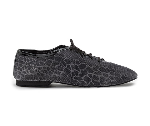 Flow Tanzschuhe in Silber & Schwarz Glitter