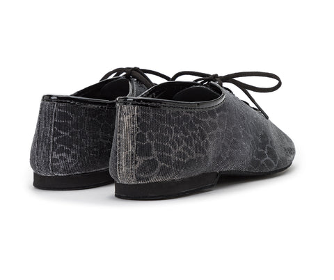 Flow Tanzschuhe in Silber & Schwarz Glitter