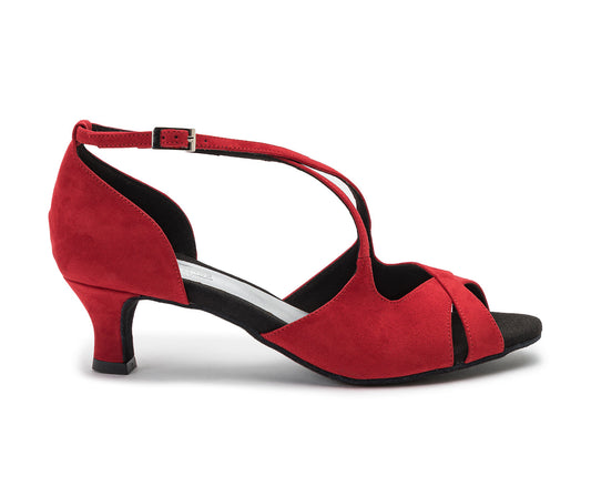 Grace Harmony - Chaussures de danse en suède rouge - Confort élégant 🌟👠