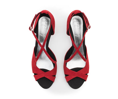 Grace Harmony Tanzschuhe in Rot Wildleder