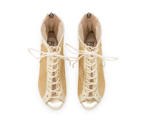 Magnet Aura Tanzschuhe in Gold Glitter