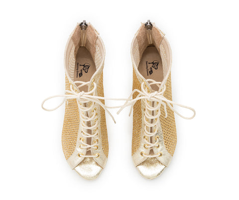 Magnet Aura Tanzschuhe in Gold Glitter
