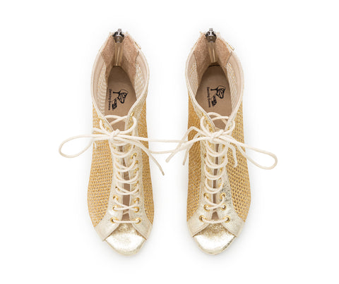 Magnet Aura Tanzschuhe in Gold Glitter