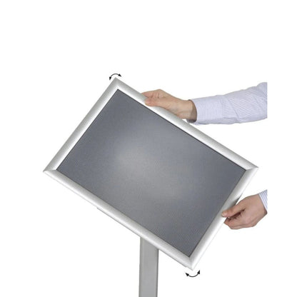Infoständer Classic, DIN A4, Silber