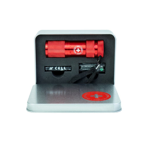 Torch IX LED-Taschenlampe – 9 LEDs, Inkl. Batterien & Metalldose