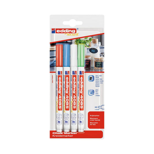 Edding® Kreidemarker 4085, 1-2mm, 4er-Set (Basic)