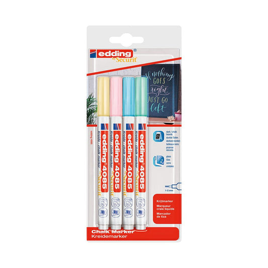 Edding® Kreidemarker 4085, 1-2mm, 4er-Set (Pastell)