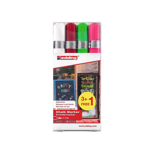 Edding® 4095 Kreidemarker, 2-3mm, 4er-Set