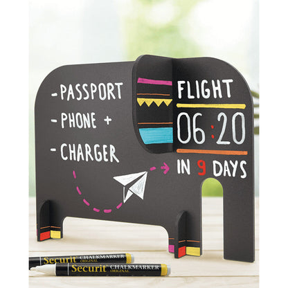 Securit® Tischkreidetafel 3D, "Elefant" zum Selbstaufbauen, 20x14cm