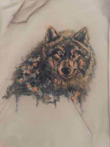 De Enigma wolf hoodie - winterse sferen