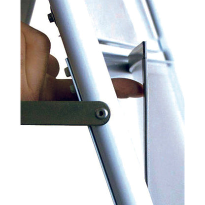 Kundenstopper Stahlrohr Deluxe, mit Topschild Ellipse, DIN A1, Outdoor