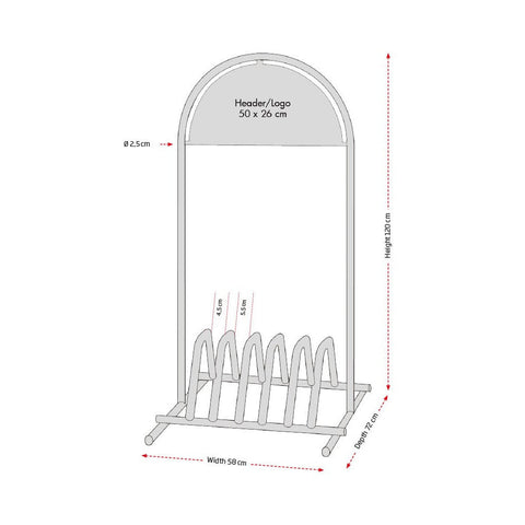 Stahlrohr Fahrradständer, Kundenstopper mit Fahrradständer