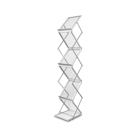 Faltbarer Prospektständer Montana, A4, Silber