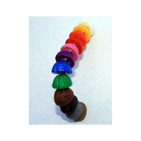 Neodym Magnet-Set "Crazy Brain" (12er Set, Gehirn-Set bunt)