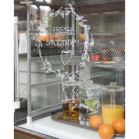 Securit® Fensterschablonen Pflanzen, 3er Set, Format: A3, inkl. 1 Securit® Kreidestift