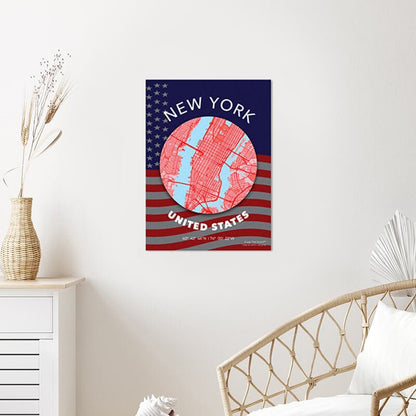 Enjoy The Wood - City Map New York - 🌆  Big Apple Wall Art! 🗽