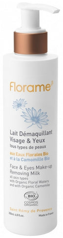 Florame Organic Face & Eyes Make-up Removing Milk 200ml