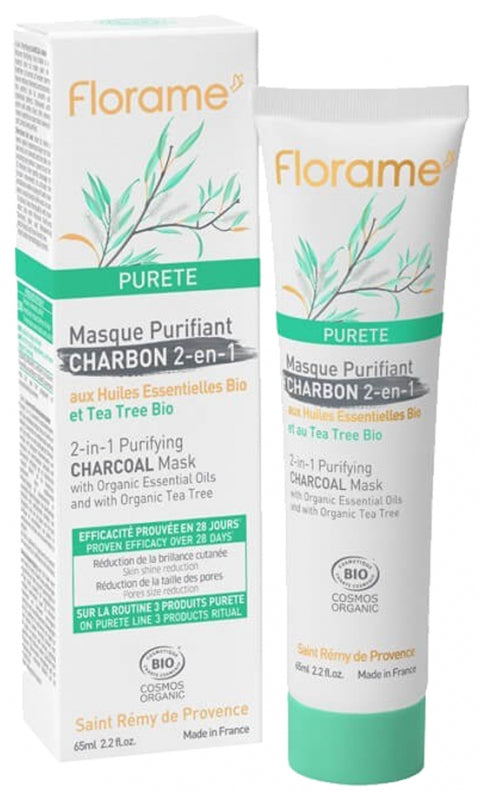 Florame Pureté 2-in-1 Purifying Charcoal Mask Organic 65ml