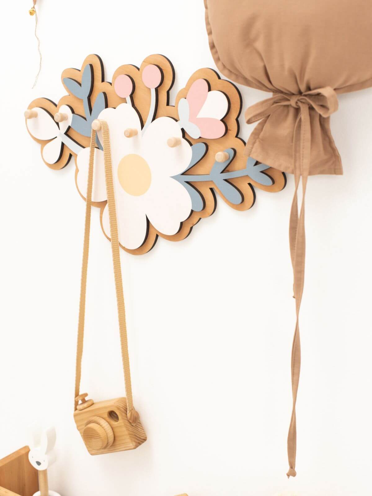 flower wall hooks for girls