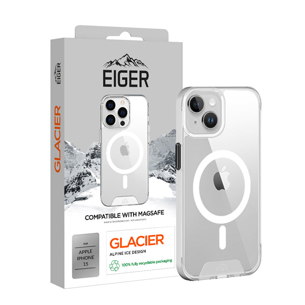 iPhone 15, Glacier MagSafe Case clear