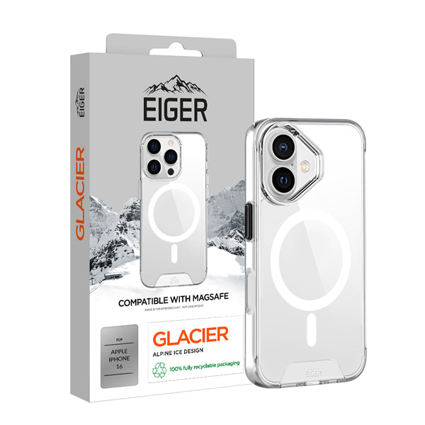 iPhone 16, Glacier MagSafe Case trans.
